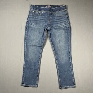 Denizen Levis Womens Modern Pull On Crop Jeans Medium Wash Blue Size 10 Stretch